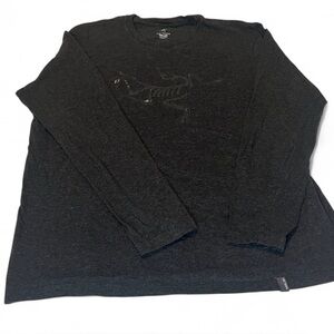 Arcteryx Black Big Logo Long Sleeve T-Shirt Size:L